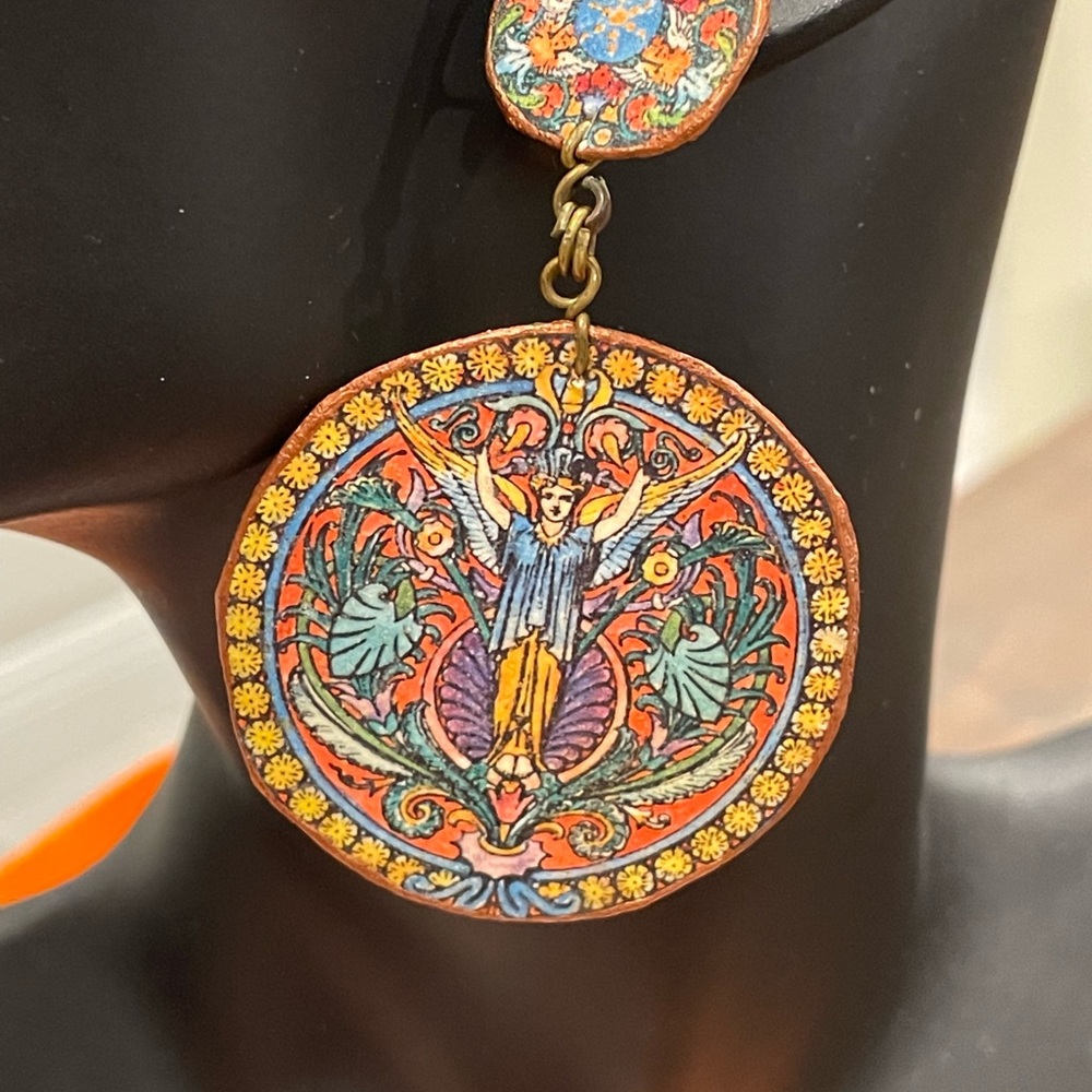 Beautiful funky cool handmade signed earrings